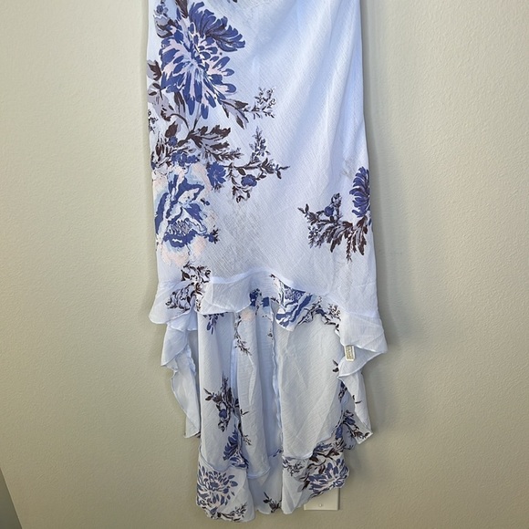 Free People Intimately Getting Out Slip Dress High Low in Blue Floral Size XS - Picture 5 of 12